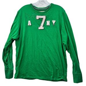 VTG Y2K American Eagle LS Shirt Mens Large 3D Spellout Logo Preppy Mall Grunge